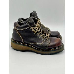 Vintage Dr Martens 9365 Mens 7 Leather Lace Up Platform Ankle Boot